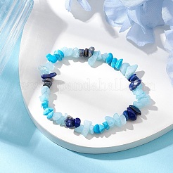 2 verstellbares geflochtenes Armbandset mit natürlichen Edelsteinen BJEW-JB10994
