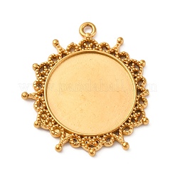 Cabochon-Fassungen für Anhänger aus Edelstahl 304 STAS-Q363-03G