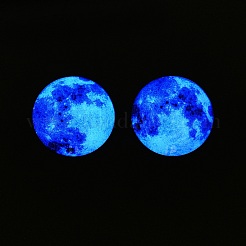 Fluoreszierende Glascabochons GGLA-T004-12F