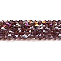 Прозрачные стеклянные бусины гальваническим пряди&nbsp;LS-GLAA-F029-3mm-A05