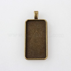 Vintage tibetischen Stil Legierung großen Anhänger Cabochon Fassungen X-TIBEP-M018-87AB-NF