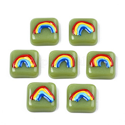 Undurchsichtige Harz-Email-Cabochons CRES-N031-033