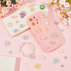 60pcs 15 Arten transparente Harzcabochons CRES-SC0002-83