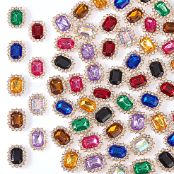 54 Stück 9 Farben Glas Strass Cabochons ALRI-GA0001-02