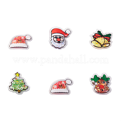 30 Stück 5 Stil PVC-Kunststoff mit Kunststoff-Paillette-Cabochons KY-CJ0001-37