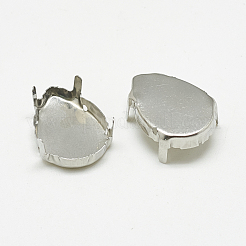 Anlaufgeschützte 201 Edelstahl-Aufnähfassungen STAS-T032-02-18x25mm