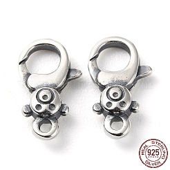 925 Karabinerverschluss aus thailändischem Sterlingsilber mit Strassen STER-D003-05A-AS