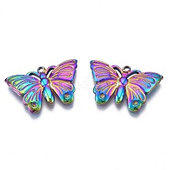 Rack-Beschichtung Regenbogen Farbe 304 Edelstahl Anhänger Strass-Einstellungen STAS-N098-026