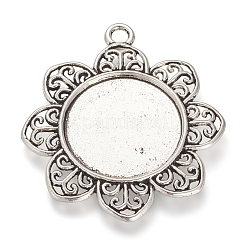 Tibetischer Stil Legierung Anhänger Fassungen TIBE-T003-03AS-NR