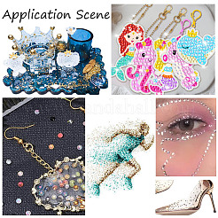 1 Schachtel Strass-Cabochons aus Kunstharz mit spitzer Rückseite MRMJ-DC0001-09