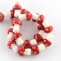 Гриб ручной Lampwork бисер пряди&nbsp;LAMP-R116-13