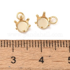 Ionenplattierung (IP) 304 Edelstahl-Anhänger mit Strass-Krallenfassungen STAS-U025-02B-G