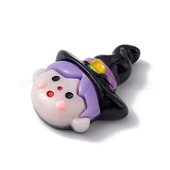 Undurchsichtige Harz-Cabochons zum Thema Halloween RESI-E035-01L