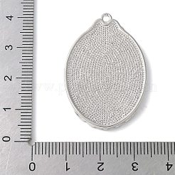 Cabochonfassungen für Messinganhänger aus Messing KK-V005-02P-02