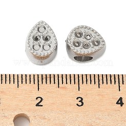 304 Edelstahl-Europäische Perlen-Strass-Fassungen STAS-D307-01B-P