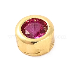 Gestellbeschichtung flach rund Messing Micro Pave Zirkonia Cabochons KK-F874-03G-06