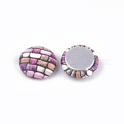 Cabochons aus Lederimitat WOVE-S118-19B