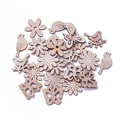 Ungefärbte Holzanhänger & Perlen & Cabochons WOOD-I004-39