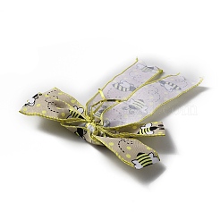 Украшение дисплея бантом из полиэстера с пчелиным узором AJEW-WH0314-80