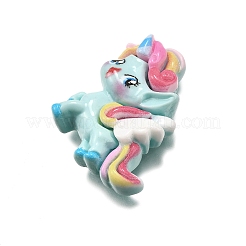 Einhorn undurchsichtige Decoden-Cabochons aus Harz CRES-F034-02