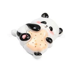 Undurchsichtige Panda-Harz-Cabochons CRES-P037-02A