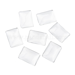 Transparentes Rechteck Glas Cabochons GGLA-R025-25x18