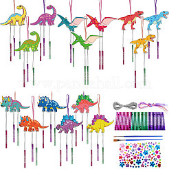 Diy Dinosaurier-Windspiel-Bausatz aus Holz DIY-WH0600-001