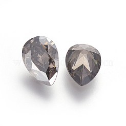 Galvanisierte Cabochons mit spitzem Rücken aus Zirkonia ZIRC-I024-7x10-04