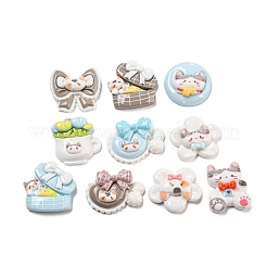 Cartoon-Katze-Harz-Decoden-Cabochons CRES-R199-05