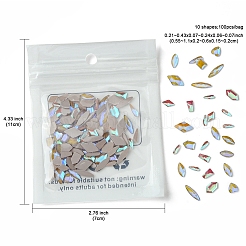 Durchscheinende Strass-Cabochons aus Glas mit flacher Rückseite MRMJ-T063-367