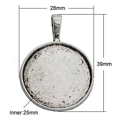 Aluminium-Anhänger Fassungen für Cabochons X-PALLOY-A13368-AS-RS