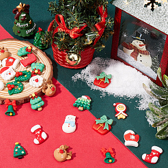 90 stücke 15 arten weihnachtsthema opake harz cabochons FIND-SC0011-32