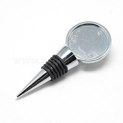 Zink-Legierung Weinflasche Stopper Cabochon Fassungen MAK-R022-03