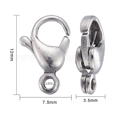 Wholesale Tarnish Resistant Stainless Steel Lobster Claw Clasps