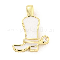 Подвеска из латуни с покрытием из кубического циркония и эмалью.&nbsp;KK-Q814-22G-04