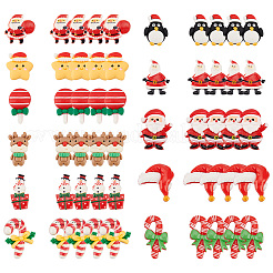 55 Stück 11 Stile undurchsichtige Weihnachtsharz-Cabochons CRES-GA0001-13