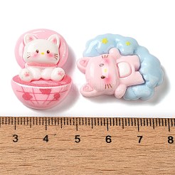 Weltraumthema undurchsichtige Decoden-Cabochons aus Harz CRES-Z006-09