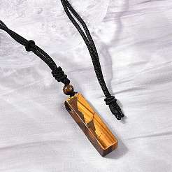 Прямоугольный кулон из натуральных и синтетических камней&nbsp;GG-CBA6169-05