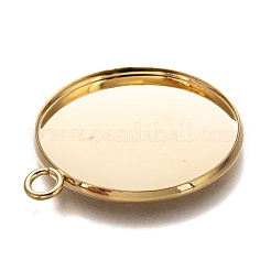 Cabochon-Fassungen für Anhänger aus Edelstahl 304 STAS-Z030-01A-G