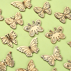 100 Stück Cabochons aus Pappelholz WOOD-CJ0001-40