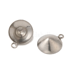 Anhänger aus Edelstahl 304 mit spitz zulaufenden Strass-Fassungen STAS-U025-05B-P
