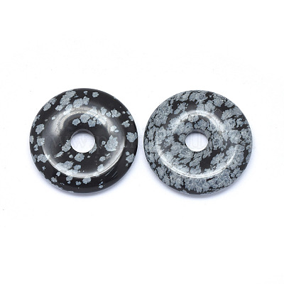 Wholesale Natural Snowflake Obsidian Pendants Pandahall