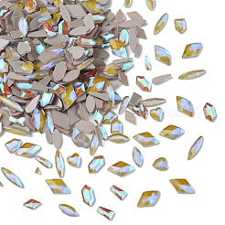 Durchscheinende Strass-Cabochons aus Glas mit flacher Rückseite MRMJ-T063-367