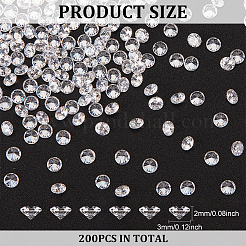 200 Stück Zirkonia-Cabochons ZIRC-FG0001-07