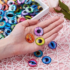 Augen bedruckte Glas Cabochons GGLA-BT0001-01