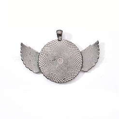 Aluminium-Anhänger Fassungen für Cabochons PALLOY-S107-003A-B-RS