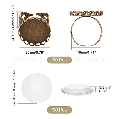 DIY-Set zur Herstellung von Fingerringen mit blanker Kuppel DIY-NB0008-19