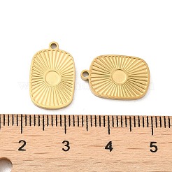 Ionenplattierung (IP) chirurgischer Edelstahl 316L Anhänger Cabochon-Fassungen STAS-F302-05G