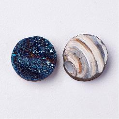 Galvanisierte natürliche Druzy-Achat-Cabochons G-F389-B06