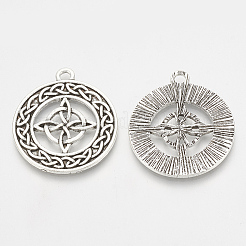 Tibetischen Stil Legierung Anhänger Emaille Fassungen TIBEP-T004-37AS